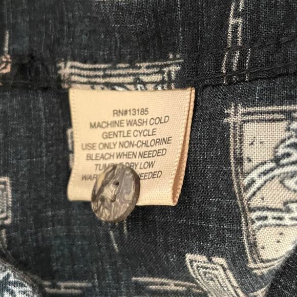 Foundry Mens Shirt XLT Palm Tree All Over Print Rayon Button Up Travel Office - Picture 8 of 10